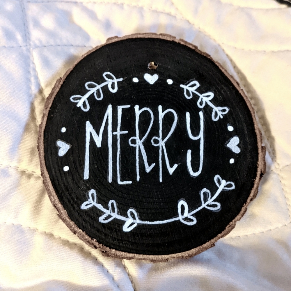 Wood slice ornament